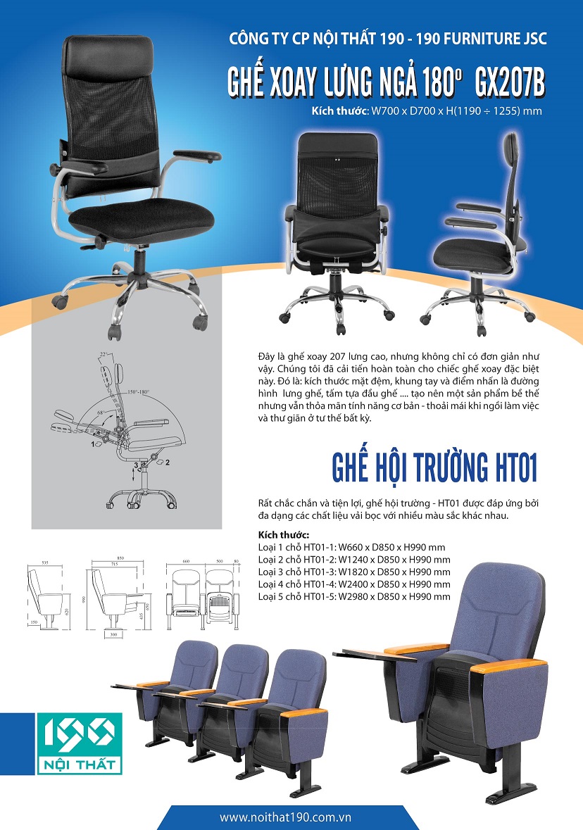 Ghế xoay lưng ngả tiện dụng