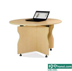 Bàn họp tròn chân gỗ BH10CG